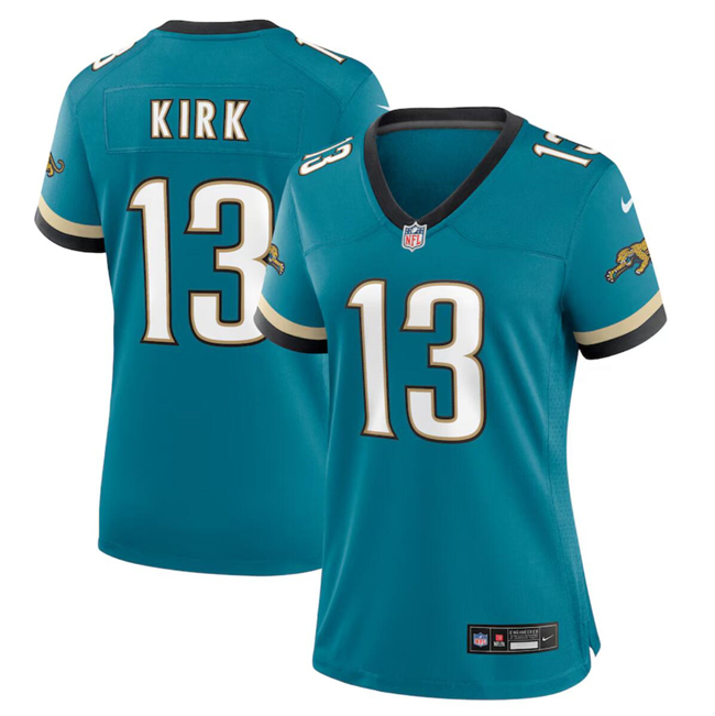 Women's Jacksonville Jaguars #13 Christian Kirk Teal 2024 Prowler Throwback Vapor Limited Football Stitched Jersey(Run Small)